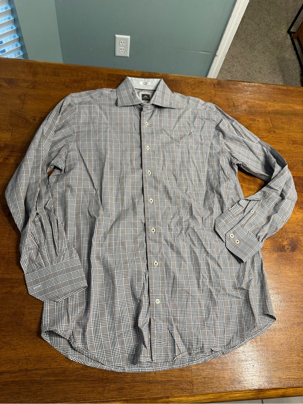 PETER MILLAR 100% Cotton Plaid Long Sleeve Button Down Sport Shirt Men’s Medium